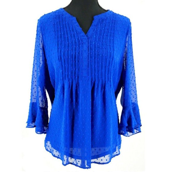 Charter Club Tops - Double-Ruffle Textured Pintuck Top Charter Club
